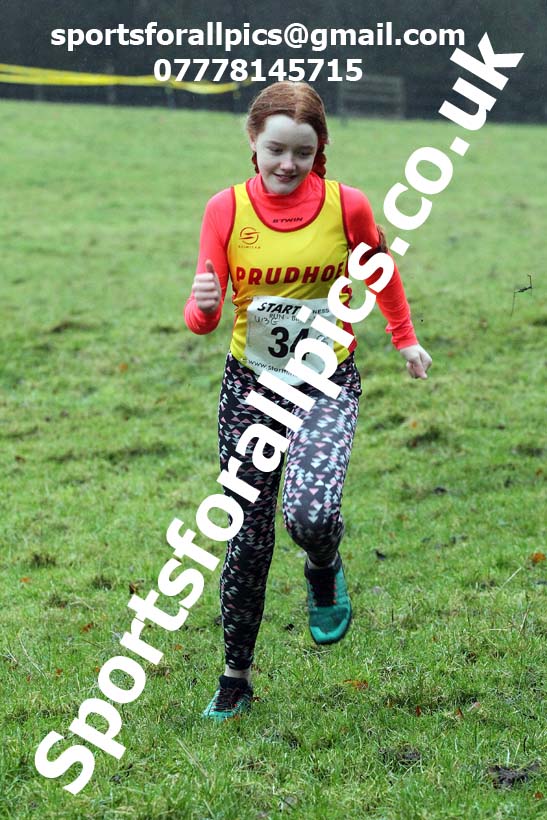 Girls under-13s, NECAA Junior Cross Country Relays, Thornley Farm, Peterlee, Saturday, December 12th. Photo: David T. Hewitson/Sports for All Pics